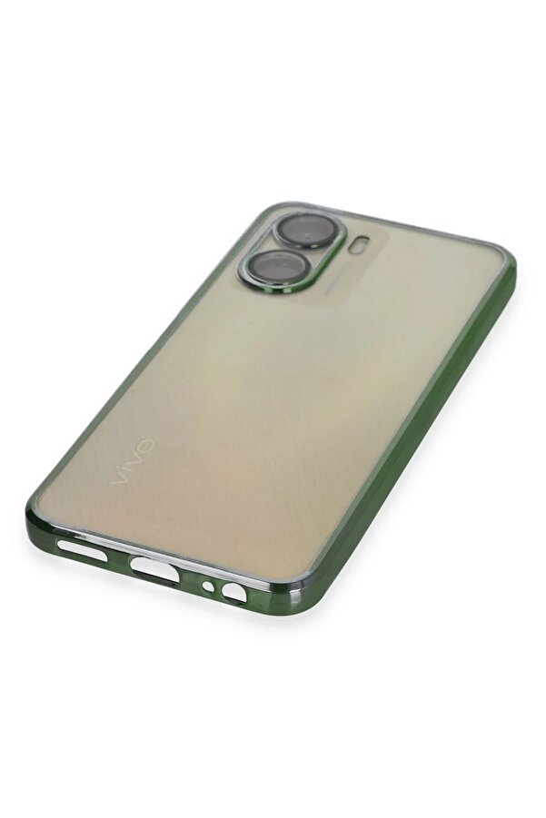 Vi̇vo Y16 Kılıf Lensli̇ Si̇li̇kon - Yeşi̇l - Dropx3958-8568