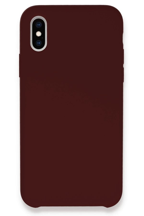 CepteToptan iPhone XS Max Kılıf Lansman Legant Silikon - Bordo - DROPX5910-4277