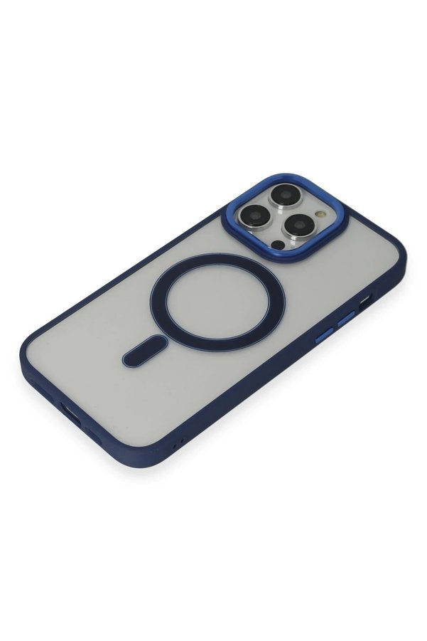 İphone 15 Pro Max Kılıf Room Magneti̇csafe Si̇li̇kon - Laci̇vert - Dropx6691-7288
