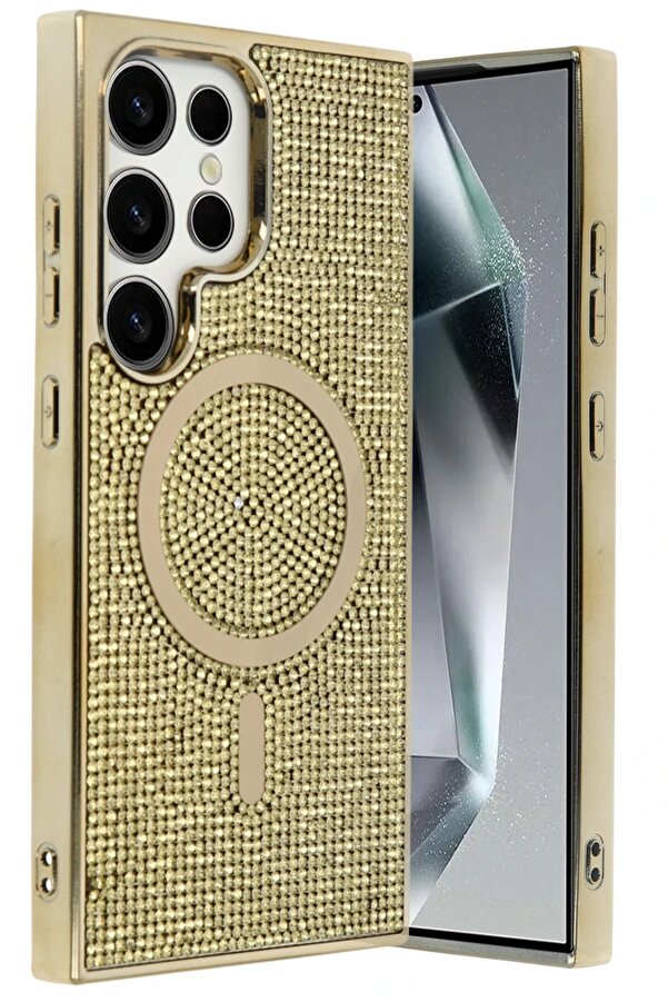 Samsung Galaxy S24 Ultra Helen Magsafe Kapak - Gold - Dropx7505-7944