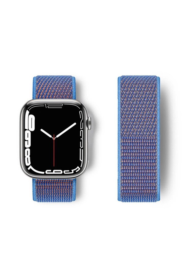 Apple Watch 42Mm Hasırlı Cırtcırtlı Kordon - Mor - Dropx2906-4160