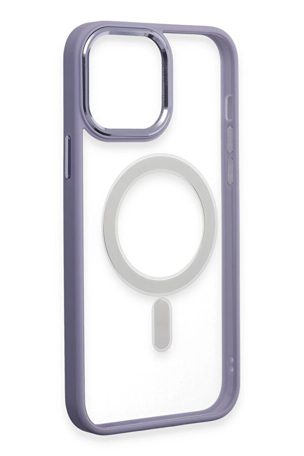 İphone 15 Pro Max Kılıf Room Magneti̇csafe Si̇li̇kon - Li̇la - Dropx8517-2626