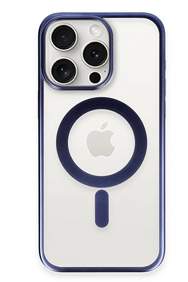 İphone 15 Pro Kılıf Erozi̇ Magsafe Kapak - Laci̇vert - Dropx9725-2898