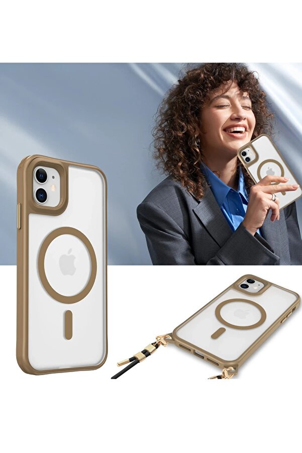 İphone 12 Kılıf Enka Magsafe Si̇li̇kon Kılıf - Şeffaf - Dropx2737-9259
