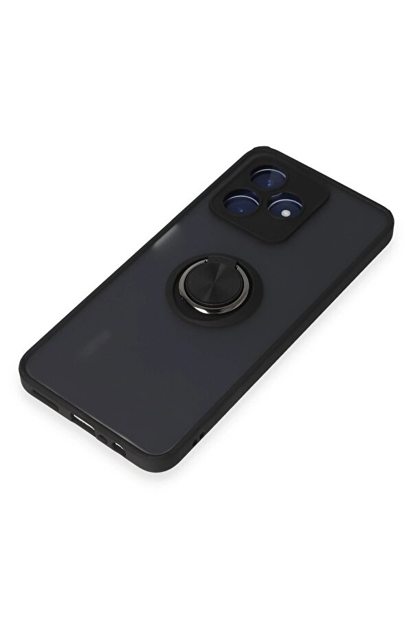 Realme C53 Kılıf Montreal Yüzüklü Si̇li̇kon Kapak - Si̇yah - Dropx9909-2749