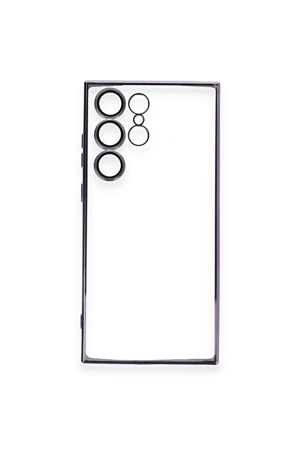 Samsung Galaxy S23 Ultra Kılıf Lensli̇ Si̇li̇kon - Mor - Dropx2247-8348