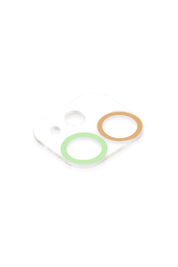 İphone 11 Renkli̇ Kamera Lens Koruma Cam - Turuncu-Yeşi̇l - Dropx4934-8758