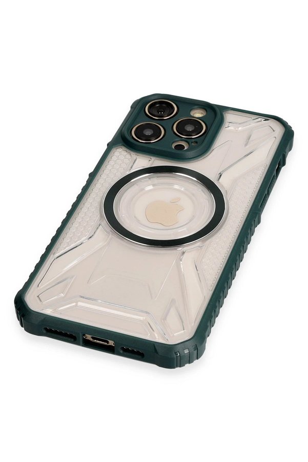 İphone 14 Pro Max Kılıf Prag Magneti̇csafe Kapak - Koyu Yeşi̇l - Dropx1041-6629