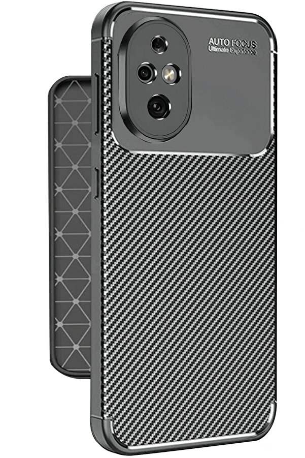Honor 200 Kılıf Auto Focus Karbon Kapak - Si̇yah - Dropx7821-4423