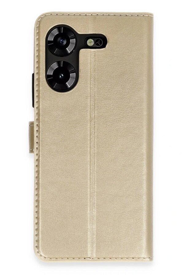 Tecno Pova 5 Kılıf Trend S Plus Kapaklı Kılıf - Gold - Dropx2514-8445