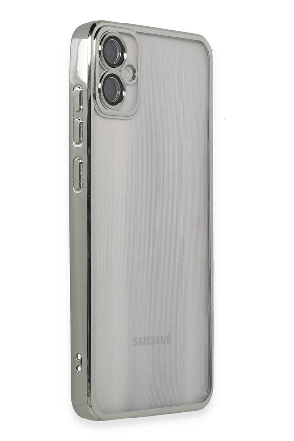 Samsung Galaxy A05 Kılıf Lensli̇ Si̇li̇kon - Gümüş - Dropx9758-3283