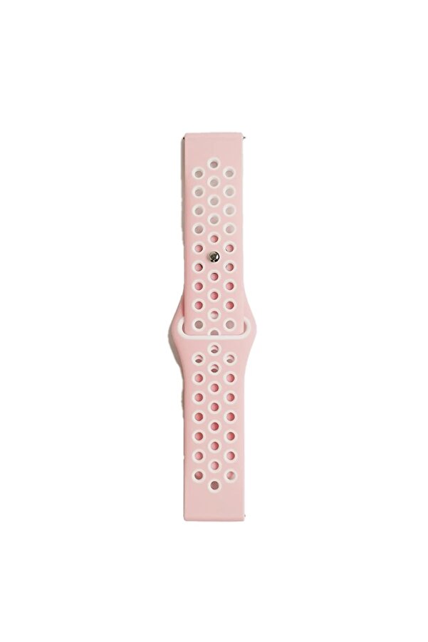 Watch 22Mm Spor Deli̇kli̇ Kordon - Pembe-Beyaz - Dropx6820-2781
