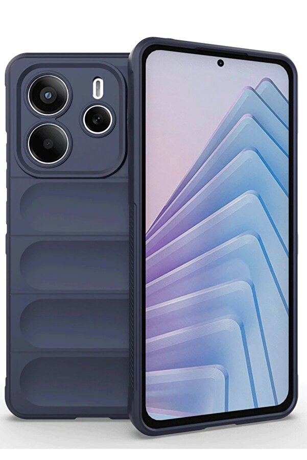 Newface Xi̇aomi̇ Redmi̇ Note 14 4G Kılıf Opti̇mum Si̇li̇kon - Laci̇vert