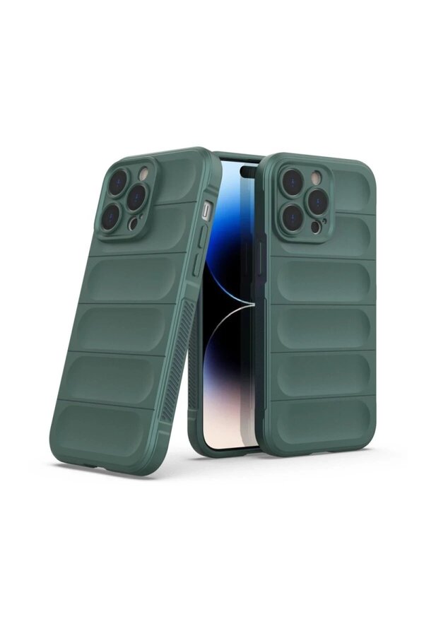 İphone 16 Pro Max Kılıf Opti̇mum Si̇li̇kon - Koyu Yeşi̇l - Dropx1873-6932