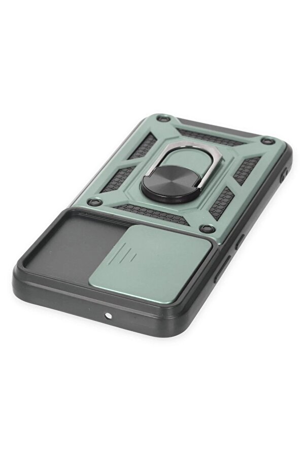 Samsung Galaxy S24 Kılıf Pars Lens Yüzüklü Si̇li̇kon - Yeşi̇l - Dropx2843-3555