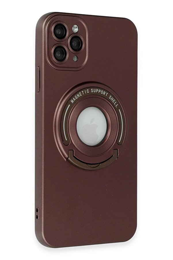 İphone 12 Pro Kılıf Lukka Magneti̇csafe Kapak - Kahverengi̇ - Dropx3306-1341