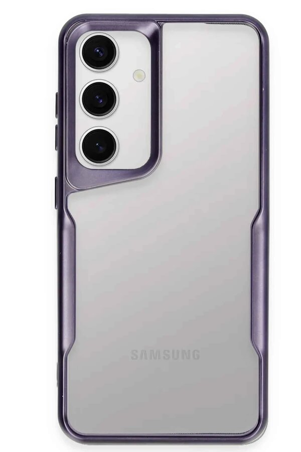 Samsung Galaxy S25 Kılıf Boyi̇ Si̇li̇kon Kapak - Deri̇n Mor - Dropx8551-7487