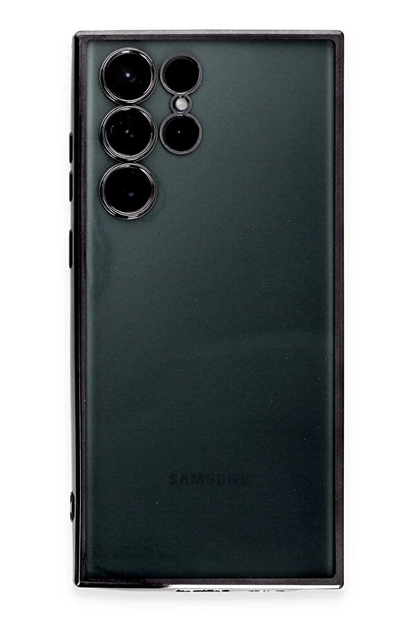 Samsung Galaxy S22 Ultra Kılıf Lensli̇ Si̇li̇kon - Si̇yah - Dropx9147-4095