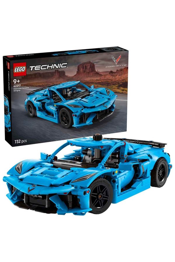 LEGO Technic Chevrolet Corvette Stingray Mavi 42217 - 9 Yaş ve Üzeri Çocuklar için Yaratıcı Oy