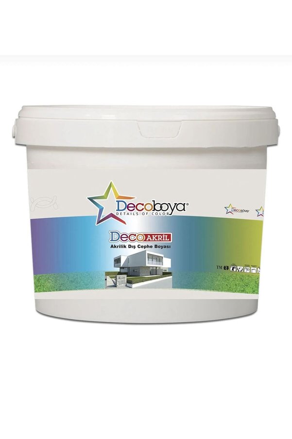 Genel Markalar Deco Akril Akrilik Dış Cephe Duvar Boyası 3Kg-2.7Lt Beyaz