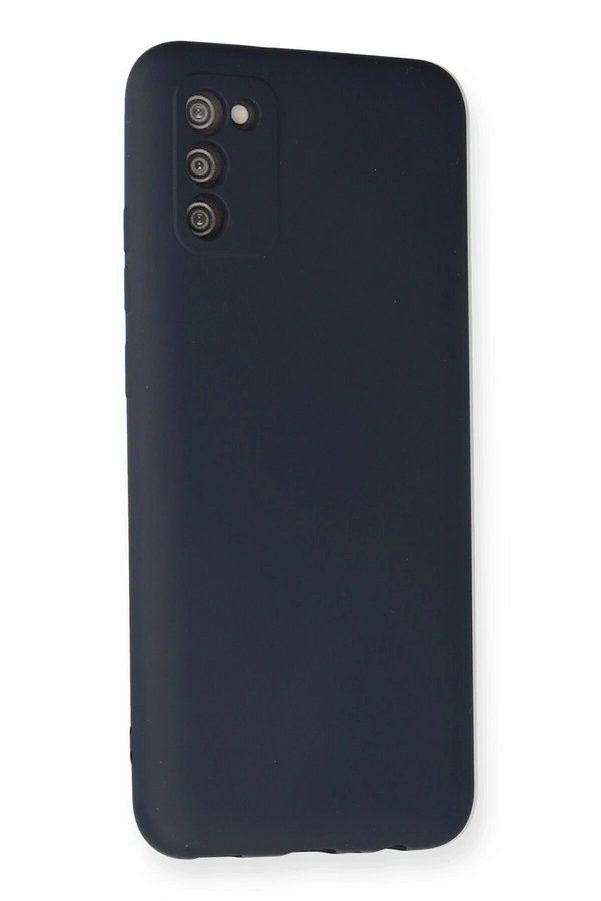 Samsung Galaxy A03S Kılıf Nano İçi̇ Kadi̇fe Si̇li̇kon - Laci̇vert - Dropx3240-8716