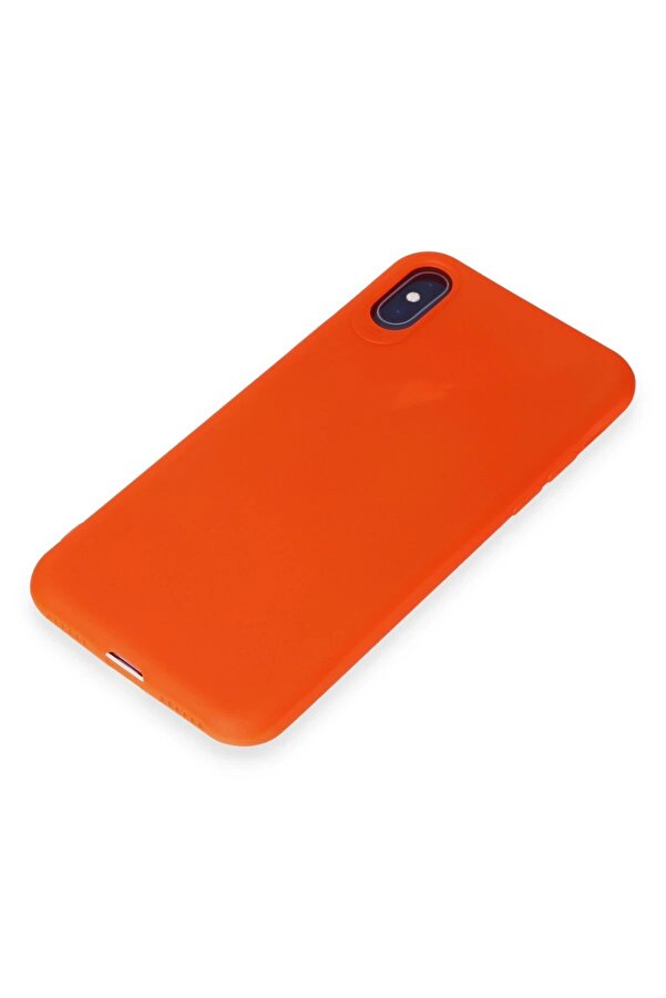 İphone X Kılıf Fi̇rst Si̇li̇kon - Parlak Turuncu - Dropx2014-5210