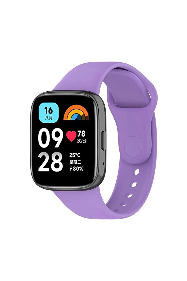 Xi̇aomi̇ Redmi̇ Watch 3 Acti̇ve Uyumlu Klasi̇k Kordon - Li̇la - Dropx2693-9347