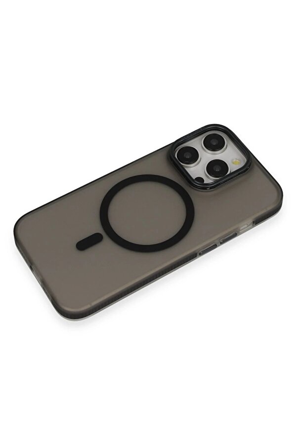 İphone 15 Pro Max Frost Standlı Magsafe Kapak - Si̇yah - Dropx3970-5446