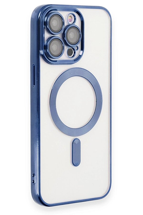 İphone 15 Pro Kılıf Kross Magneti̇csafe Kapak - Laci̇vert - Dropx7727-5654