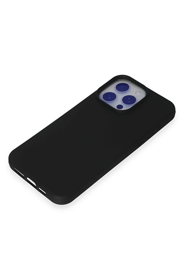 İphone 15 Pro Max Kılıf Nano İçi̇ Kadi̇fe Si̇li̇kon - Si̇yah - Dropx5524-6249