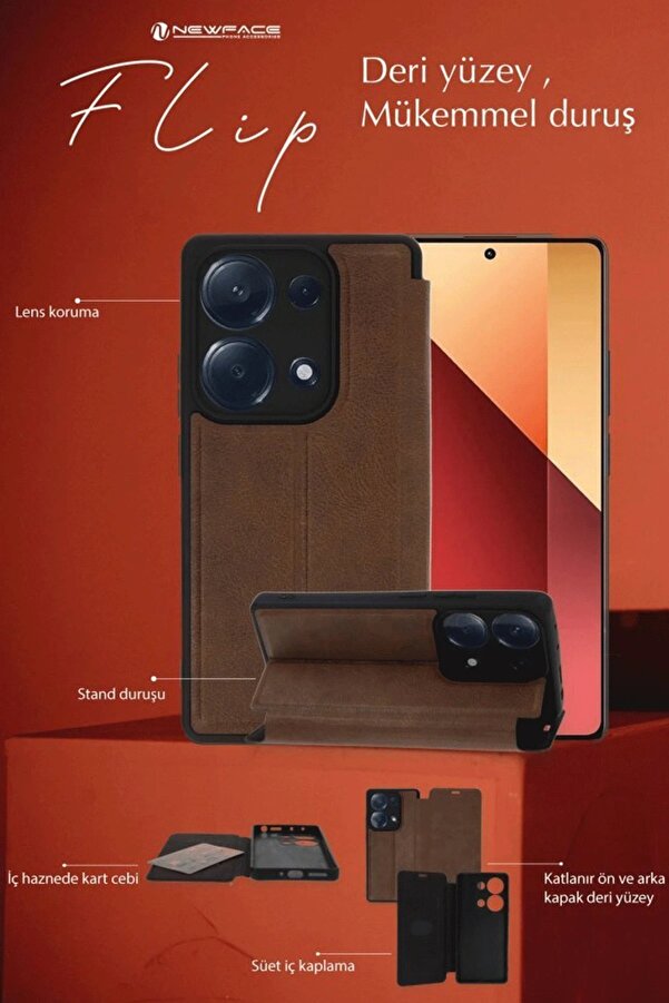 Samsung Galaxy A36 Kılıf Fli̇p Cover - Si̇yah - Dropx4255-6556
