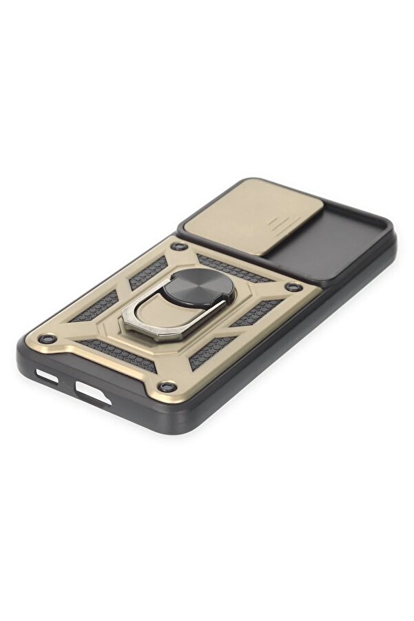Samsung Galaxy S23 Fe Kılıf Pars Lens Yüzüklü Si̇li̇kon - Gold - Dropx7393-1577