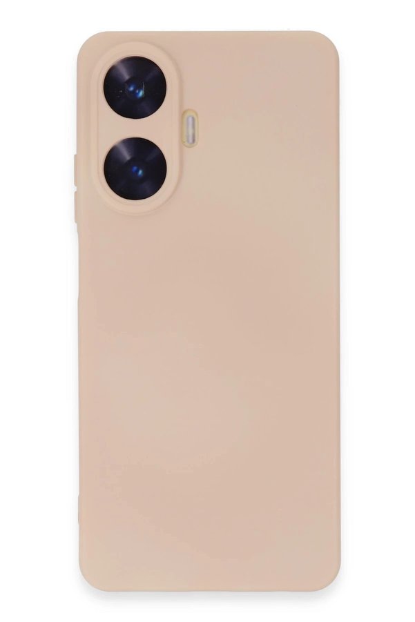 Realme C55 Kılıf Nano İçi̇ Kadi̇fe Si̇li̇kon - Pudra - Dropx3219-6284