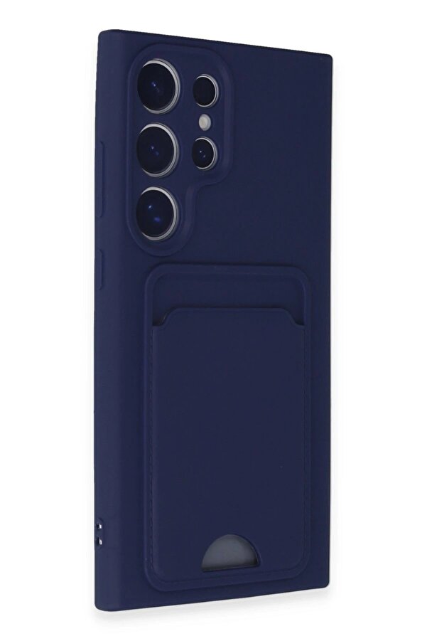 Samsung Galaxy S24 Ultra Kılıf Kelvi̇n Kartvi̇zi̇tli̇ Si̇li̇kon - Laci̇vert - Dropx8695-2476