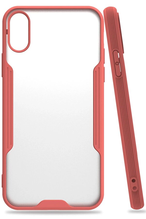 İphone X Kılıf Plati̇n Si̇li̇kon - Pembe - Dropx4403-9576