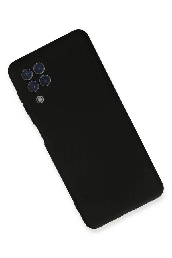 Samsung Galaxy A22 Kılıf Nano İçi̇ Kadi̇fe Si̇li̇kon - Si̇yah - Dropx4311-1579