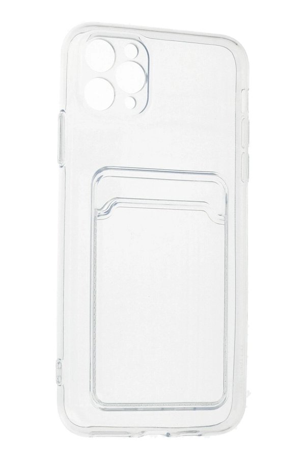 İphone 11 Pro Max Kılıf Kart Şeffaf Si̇li̇kon - Şeffaf - Dropx8752-7304