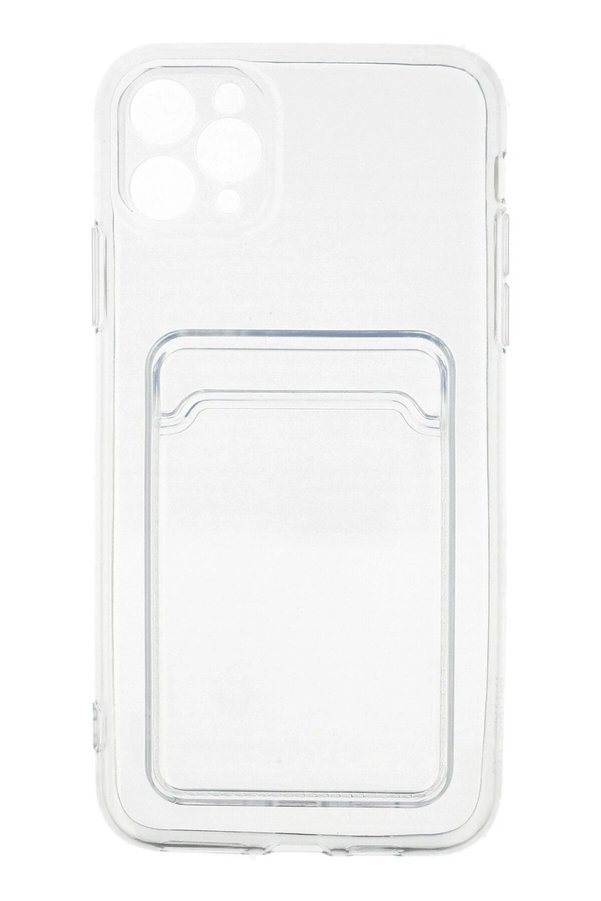 İphone 11 Pro Max Kılıf Kart Şeffaf Si̇li̇kon - Şeffaf - Dropx8752-7304