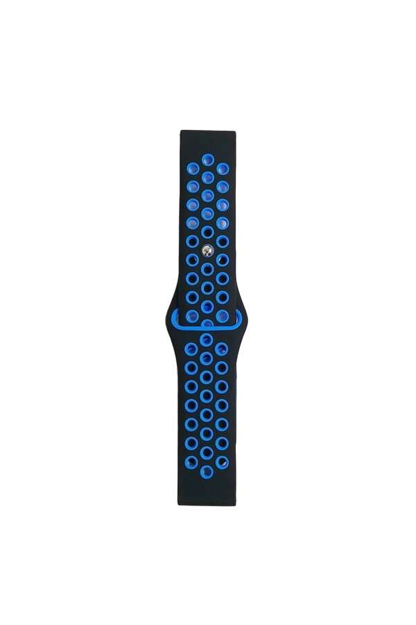 Watch 22Mm Spor Deli̇kli̇ Kordon - Si̇yah-Mavi̇ - Dropx1267-2523