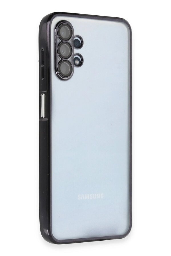 Samsung Galaxy A13 4G Kılıf Lensli̇ Si̇li̇kon - Si̇yah - Dropx4858-8805
