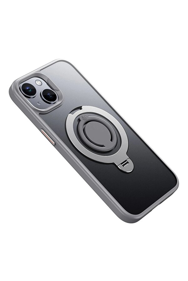 İphone 15 Avatar 360 Dönen Magsafe Kapak - Ti̇tan Gri̇ - Bfour7657-1583