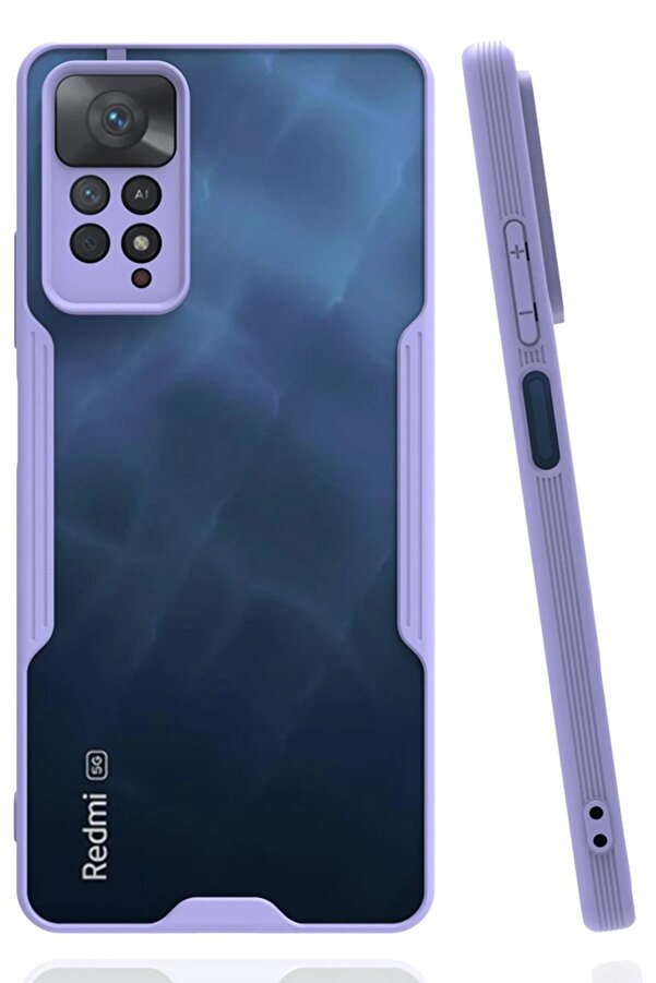 Xi̇aomi̇ Redmi̇ Note 11 Pro Kılıf Plati̇n Si̇li̇kon - Li̇la - Dropx1794-9474