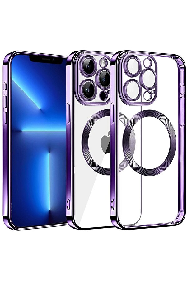 İphone 13 Pro Max Kılıf Slot Si̇li̇kon - Mor - Dropx6793-8126