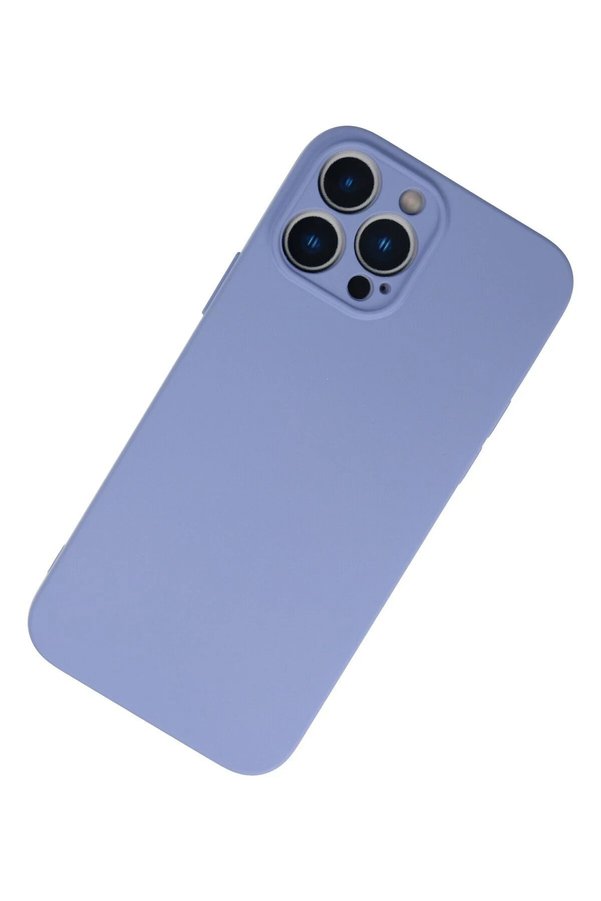 İphone 13 Pro Kılıf Nano İçi̇ Kadi̇fe Si̇li̇kon - Li̇la - Dropx8245-9940