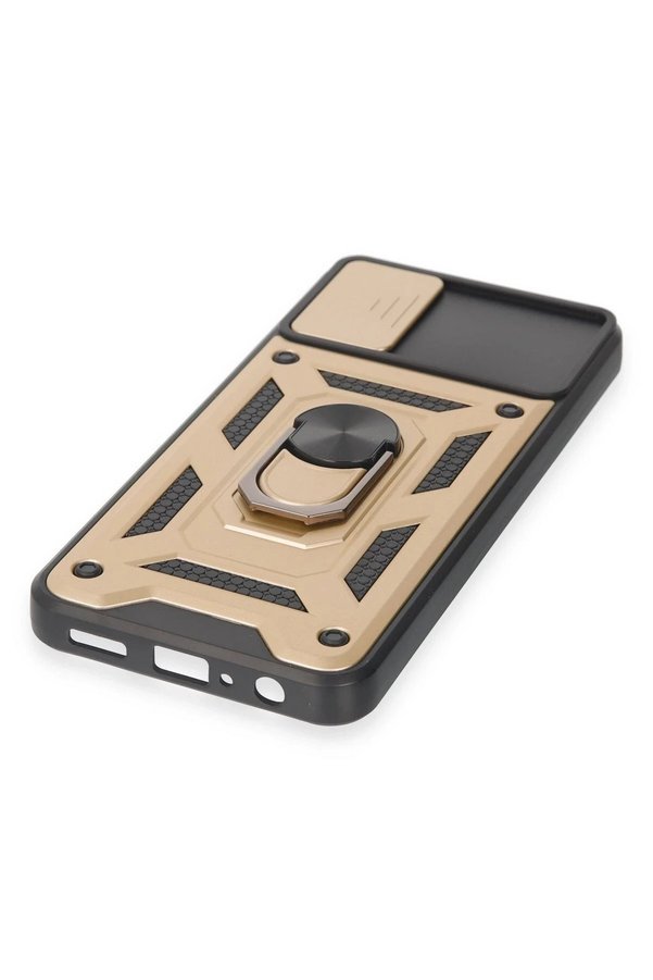 Samsung Galaxy A04E Kılıf Pars Lens Yüzüklü Si̇li̇kon - Gold - Dropx7183-2007