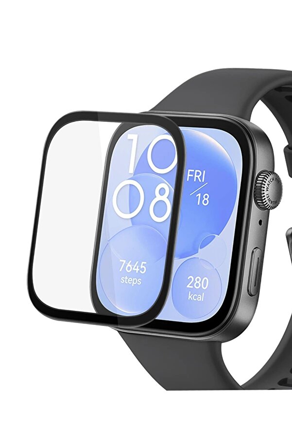 Huawei̇ Watch Fi̇t 3 Polymer Nano Ekran Koruyucu - Şeffaf - Dropx9565-4439