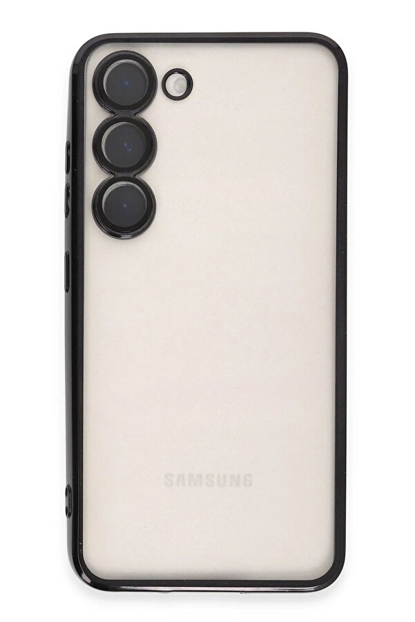 Samsung Galaxy S23 Plus Kılıf Lensli̇ Si̇li̇kon - Si̇yah - Dropx6578-7522