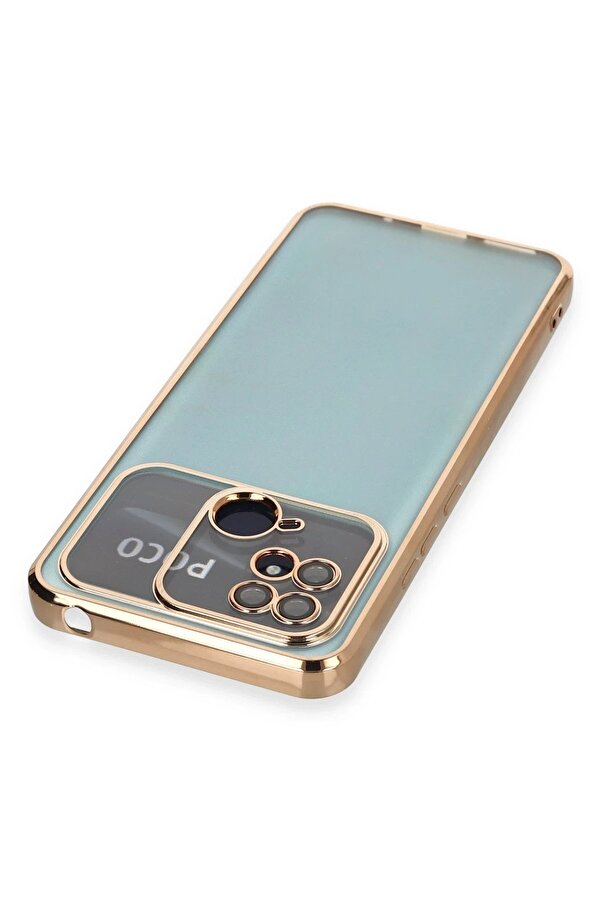 Xi̇aomi̇ Redmi̇ 10C Kılıf Lensli̇ Si̇li̇kon - Gold - Dropx8740-3844
