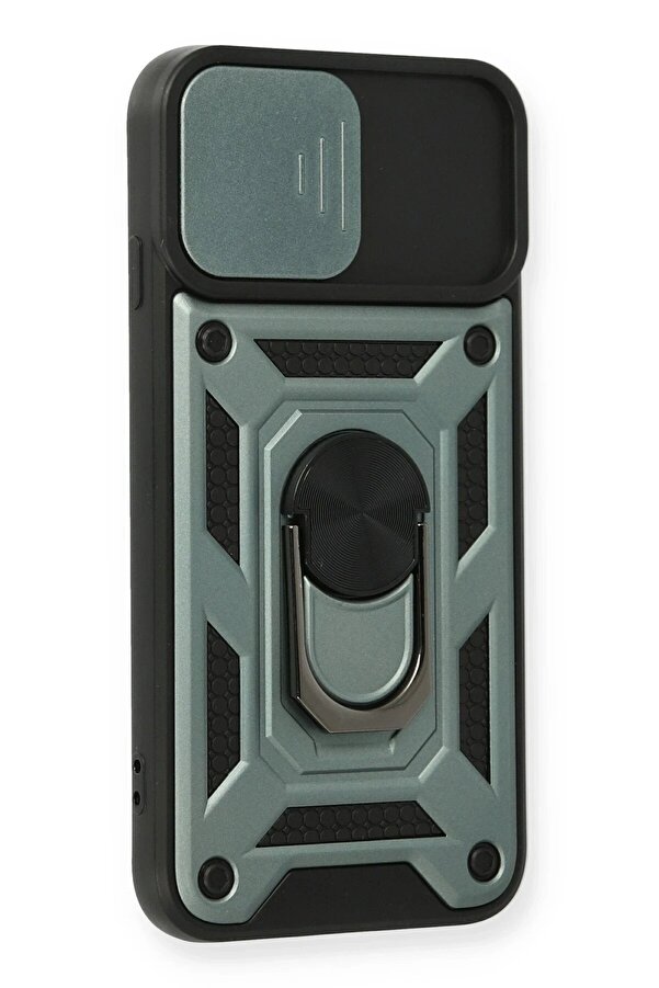 İphone 7 Kılıf Pars Lens Yüzüklü Si̇li̇kon - Yeşi̇l - Dropx7540-7323