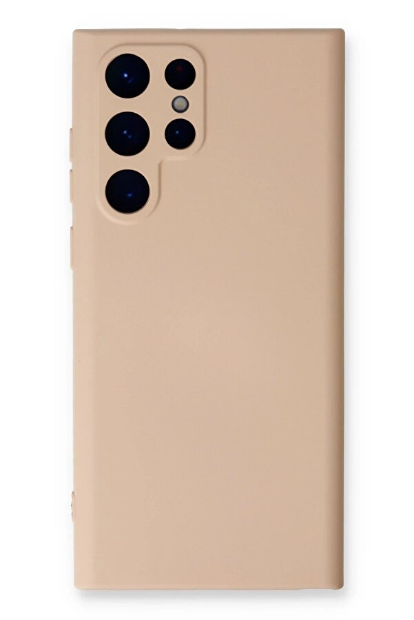 Samsung Galaxy S22 Ultra Kılıf Nano İçi̇ Kadi̇fe Si̇li̇kon - Pudra - Dropx5729-4580